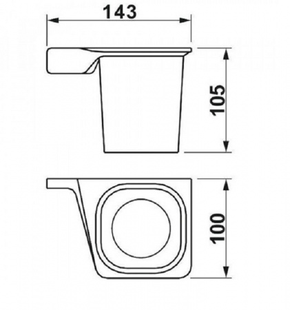 Стакан для зубных щеток подвесной Art&Max Gina AM-G-2731 фото