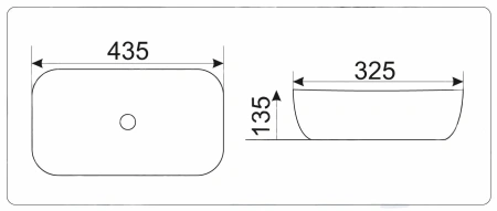 Накладная раковина GID MNC178 43,5х32,5 фото