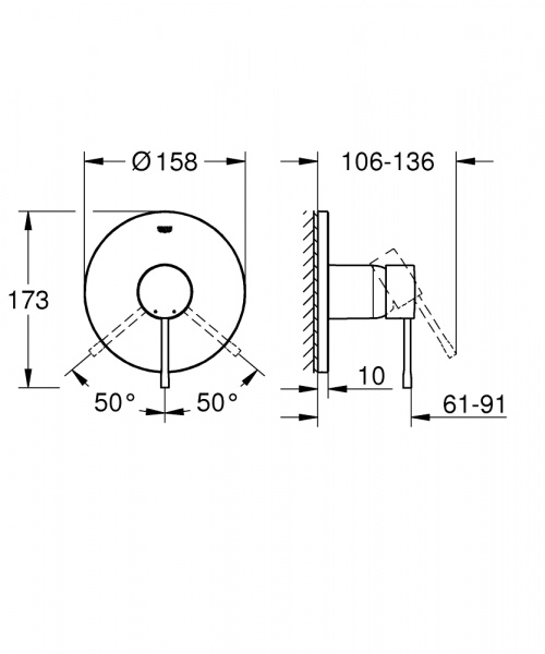 Смеситель для душа Grohe Essence New 24057001 фото