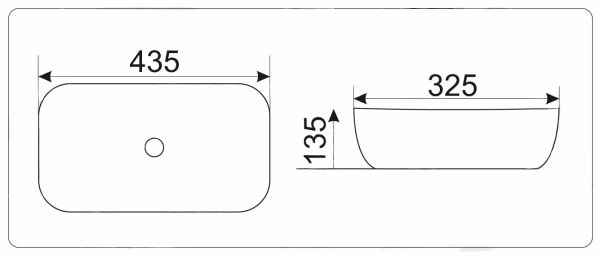 Накладная раковина GID MNC178 43,5х32,5 фото