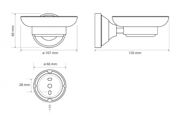 Мыльница настенная Bemeta Kera 144708027 фото