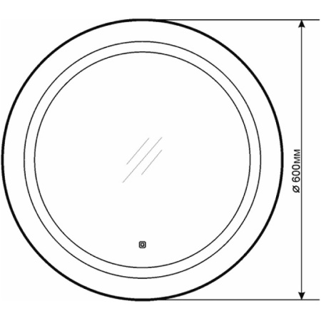 Зеркало Comforty Круг-60 светодиодная лента, сенсор фото