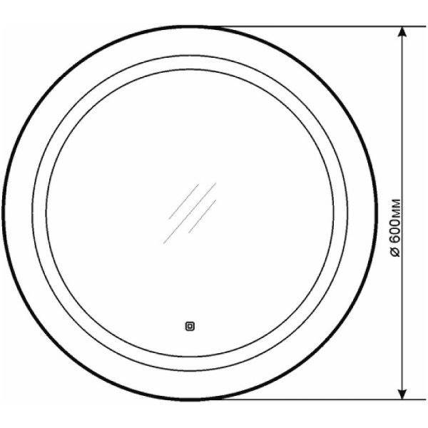 Зеркало Comforty Круг-60 светодиодная лента, сенсор фото