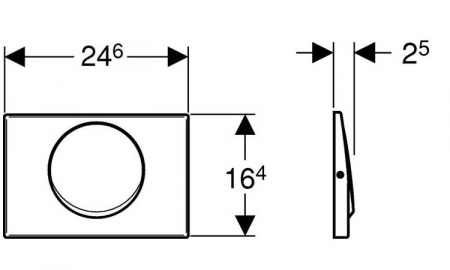 Смывная клавиша Geberit Mambo 115.751.00.1 нержавеющая сталь фото