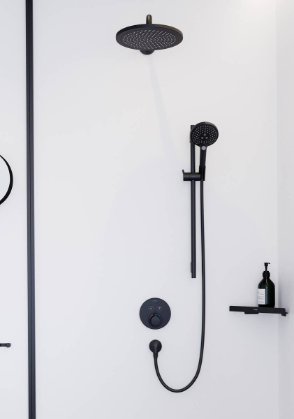Угловая полка для ванны Hansgrohe AddStoris 41741670 черная матовая фото
