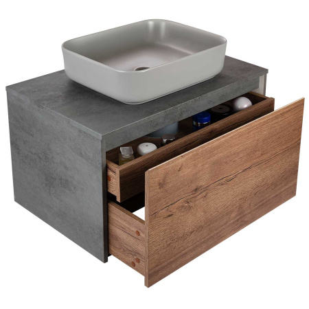 Тумба под накладную раковину Vincea Mesa VMC-2MS800TB 80 см м T.Oak + Beton фото