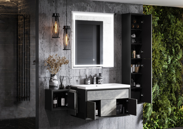 Зеркало с подсветкой и подогревом Акватон Уэльс 80 1A214002WA010 80x90 фото