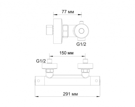 Термостатический смеситель для душа WasserKRAFT Berkel 4822 фото
