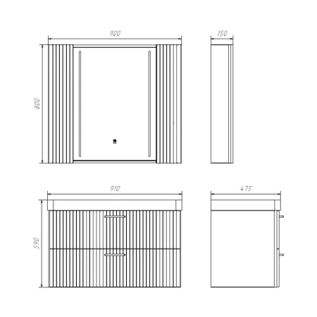 Зеркало-шкаф Comforty Ангара-90 00-00019941 белый фото