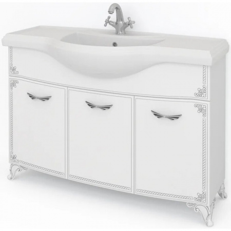 Тумба под раковину Kaksa Классик-Д 004118 120 см серебро фото