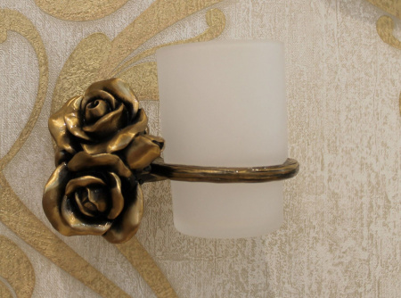 Стакан для зубных щеток Art&Max Rose AM-B-0914-B бронза фото