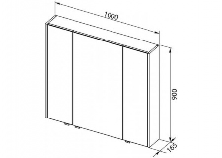 Зеркало-шкаф Aquanet Августа 100 00210006 фото