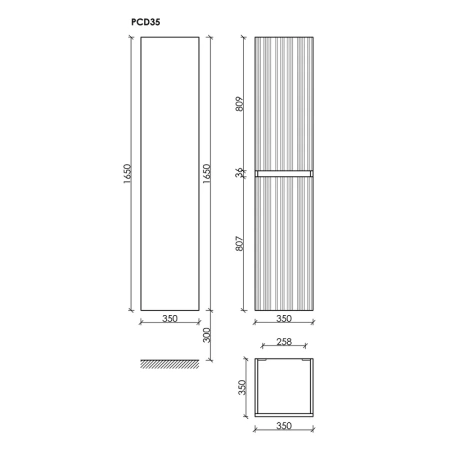 Шкаф-пенал Sancos Code PCD35W белый фото