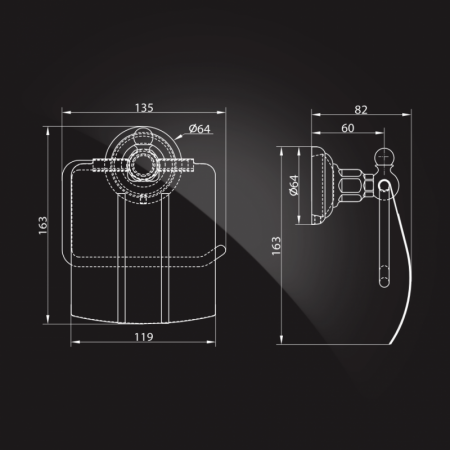 Держатель для туалетной бумаги Elghansa Praktic Chrome PRK-300 фото