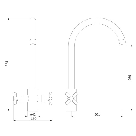 Смеситель для кухни RedBlu by Damixa Neo Classic 240000000 фото