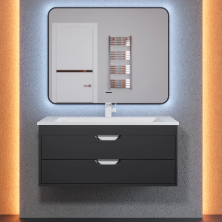 Тумба под раковину Uperwood Modul 100 2930205155 черная фото