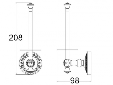 Запасной держатель туалетной бумаги Zorg Antic AZR 09 SL фото