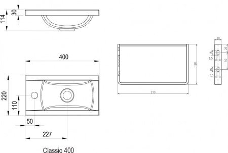 Мини-раковина Ravak Classic 40 XJD01140000 фото