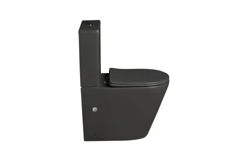 Унитаз напольный безободковый с функцией биде SantiLine SL-5014MG фото