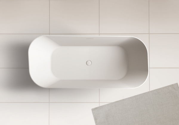 Ванна из искусственого камня Abber Stein AS9609 170x75 белая матовая фото