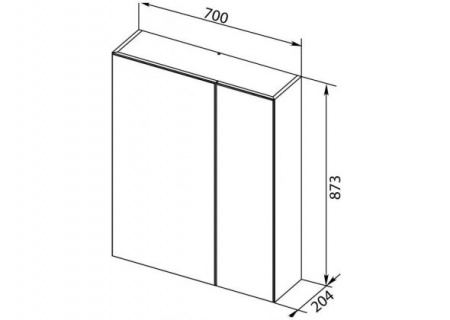 Зеркало-шкаф Aquanet Йорк 70 00202088 фото