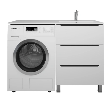 Тумба под стиральную машину Uperwood Tanos 120 291020259 белая/графит фото