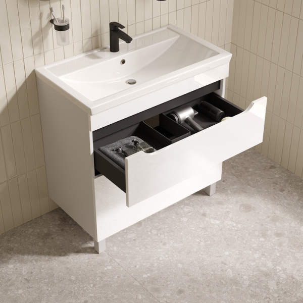 Напольная тумба с раковиной Iddis Ray RAY80WFi95K 80 см фото