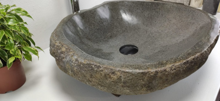 Накладная раковина из речного камня RS0798 (51*51*15) фото