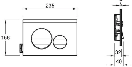 Клавиша смыва Jacob Delafon E20859-7-BMT черная фото