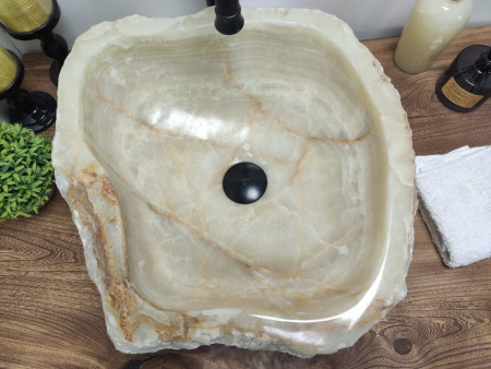 Раковина из оникса Indo Erozy Green EO-00042 фото