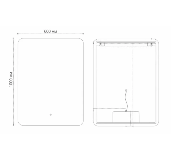 Зеркало с подсветкой Grossman Elegans 60 17601001 60х100 фото