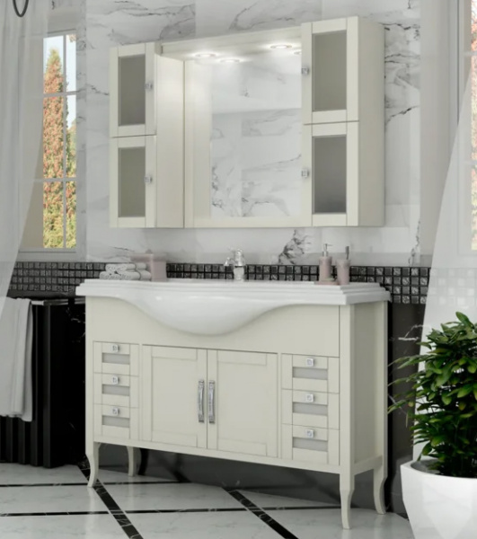 Мебель для ванной Opadiris Мираж 120 слоновая кость фото
