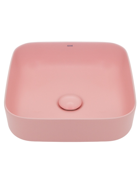 Раковина накладная AQUAme AQM5011 390x390x130 розовый матовый фото