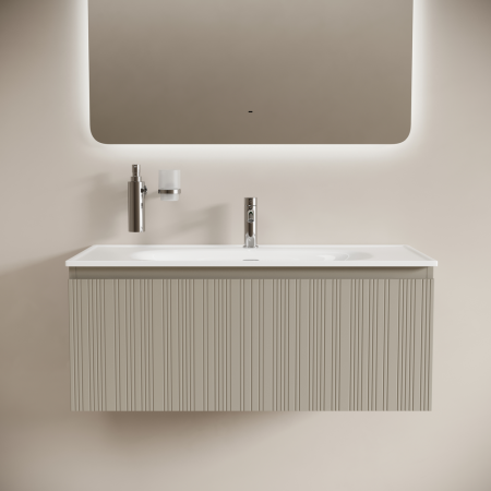 Тумба под раковину Sancos Code CD100GP серая платина фото