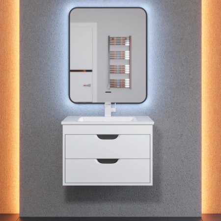 Тумба под раковину Uperwood Modul 65 2930205354 белая/графит фото