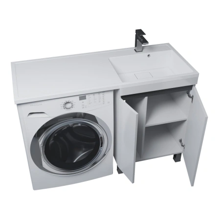 Тумба под стиральную машину Uperwood Magenta 5930205157 белая/графит фото