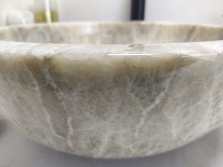 Накладная раковина из оникса Bowl Grey Medium BO-00006 фото