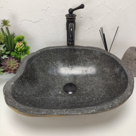 Накладная раковина из речного камня RS01468 (51*43*16) C2 фото