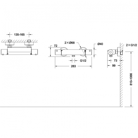 Термостатический смеситель для душа Bravat Stream F93984C-01B фото