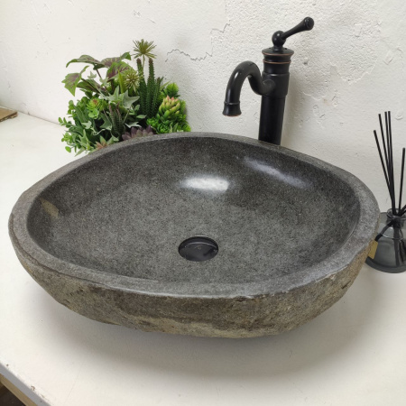 Накладная раковина из речного камня RS01509 (49*46*15) A12 фото