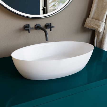 Накладная раковина Salini Alda 110611G 58х35 белый глянец фото