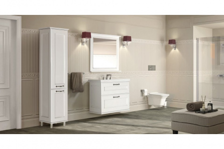 Зеркало ASB-Woodline Прато 100 9646 белое фото