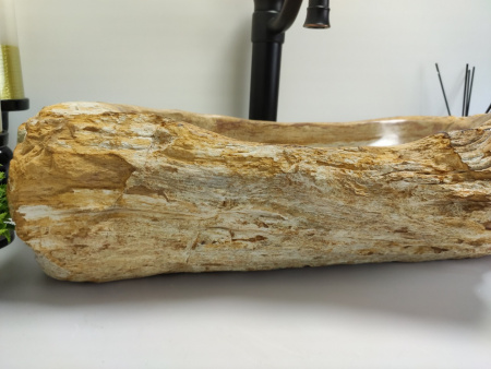 Накладная раковина из окаменелого дерева FS-0402 (63*36*16) фото