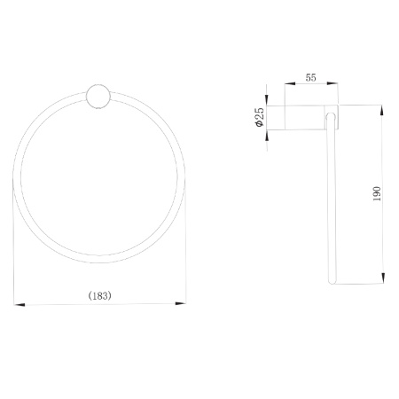 Полотенцедержатель кольцо Raiber Premium Graceful RP-80006 хром фото