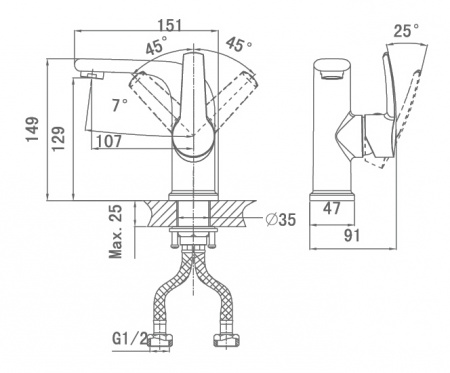 Смеситель для раковины D&K Valerius Rhein DA1362101 фото