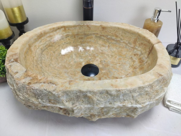 Накладная раковина из оникса Indo Erozy BENA EO-00078 фото