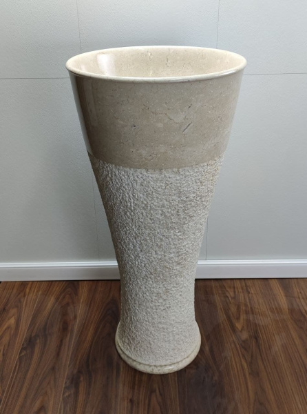 Раковина напольная из мрамора Pedestal Cream/Cream MN-0402 фото