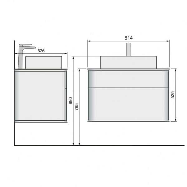 Тумба под раковину Jorno Pastel Pas.01.82/P/W 80 см белый фото