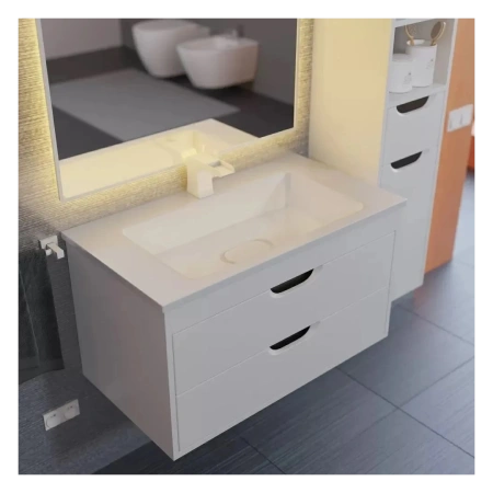 Тумба под раковину Uperwood Modul 80 2930205355 белая/графит фото