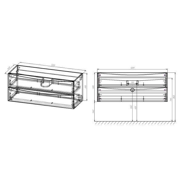 Тумба под раковину Vincea Mia 120 VMC-2MC120VO V.Oak фото